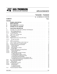 Datasheet TEA2028 manufacturer STMicroelectronics