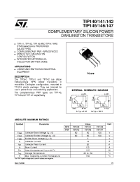 Datasheet TIP147 manufacturer STMicroelectronics