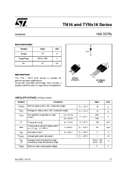 Datasheet TN1625-600G-TR manufacturer STMicroelectronics