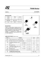 Datasheet TS420-xxxT manufacturer STMicroelectronics