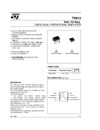 Datasheet TS912AI manufacturer STMicroelectronics