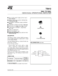 Datasheet TS912BIN производства STMicroelectronics