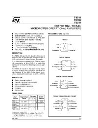 Datasheet TS934I производства STMicroelectronics