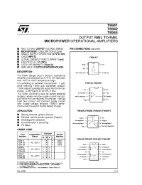 Datasheet TS941 manufacturer STMicroelectronics