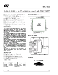 Datasheet TSA1203IFT производства STMicroelectronics