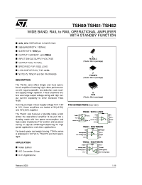 Datasheet TSH80ID производства STMicroelectronics