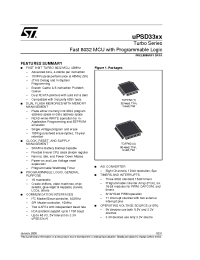 Datasheet UPSD3313D-40T6T manufacturer STMicroelectronics