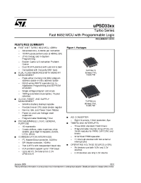 Datasheet UPSD3333DV-40T6T manufacturer STMicroelectronics