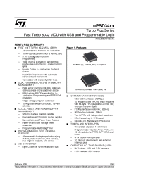 Datasheet UPSD3422E-40T6 manufacturer STMicroelectronics