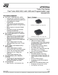 Datasheet UPSD3422E-40U6T manufacturer STMicroelectronics