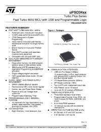 Datasheet UPSD3424EV-40T6T manufacturer STMicroelectronics