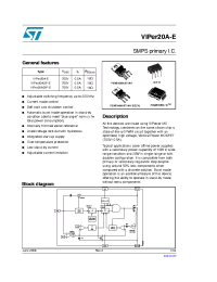 Datasheet VIPER20ADIP-E manufacturer STMicroelectronics