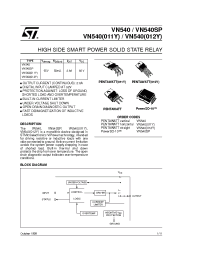 Datasheet VN540(011Y) manufacturer STMicroelectronics