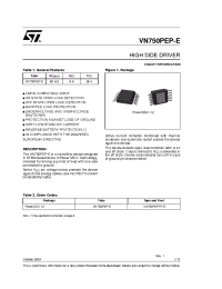 Datasheet VN750PEPTR-E manufacturer STMicroelectronics