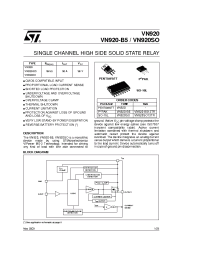 Datasheet VN920 производства STMicroelectronics