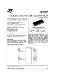 Datasheet VND920P13TR manufacturer STMicroelectronics
