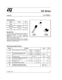 Datasheet Z0103DN5AA4 manufacturer STMicroelectronics