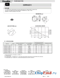 Datasheet CDRH2D11-100NC manufacturer Sumida