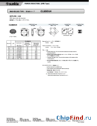 Datasheet CLS5D14 manufacturer Sumida