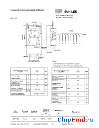 Datasheet XDUG76C manufacturer SunLED