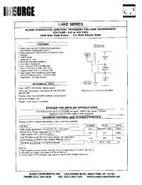 Datasheet 1.5KE180 производства Surge