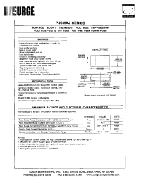 Datasheet P4SMAJ14CA manufacturer Surge