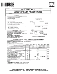 Datasheet RS1A производства Surge