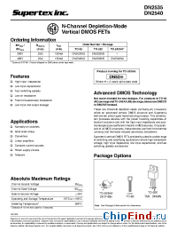 Datasheet DN2540N2 manufacturer Supertex