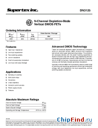 Datasheet DN3125 manufacturer Supertex