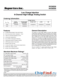 Datasheet HV20320 manufacturer Supertex