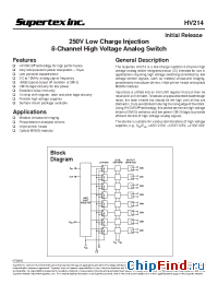 Datasheet HV214PJ manufacturer Supertex