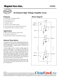 Datasheet HV254X manufacturer Supertex