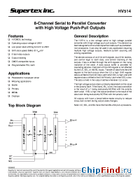 Datasheet HV514 manufacturer Supertex