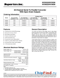 Datasheet HV5630PG manufacturer Supertex
