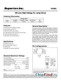 Datasheet HV809LG manufacturer Supertex