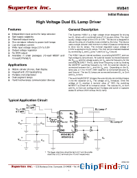 Datasheet HV841MG-G manufacturer Supertex