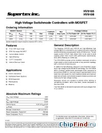 Datasheet HV9105 manufacturer Supertex