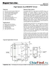 Datasheet MD1210 manufacturer Supertex