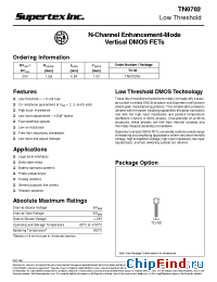 Datasheet TN0702 manufacturer Supertex
