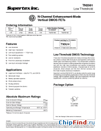 Datasheet TN2501 manufacturer Supertex