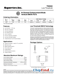 Datasheet TN2640LG manufacturer Supertex