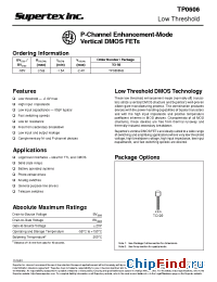 Datasheet TP0606N2 manufacturer Supertex