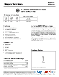 Datasheet VN0104 manufacturer Supertex