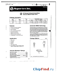 Datasheet VN1106N2 manufacturer Supertex