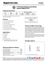 Datasheet VP3203N8 manufacturer Supertex