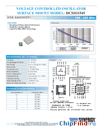 Datasheet DCMO1545 manufacturer Synergy