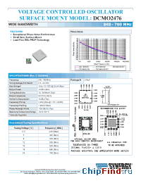 Datasheet DCMO2476 manufacturer Synergy