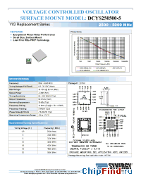 Datasheet DCYS250500-5 manufacturer Synergy