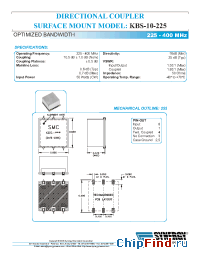 Datasheet KBS-10-225 manufacturer Synergy