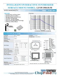 Datasheet LFSW190410-50 manufacturer Synergy